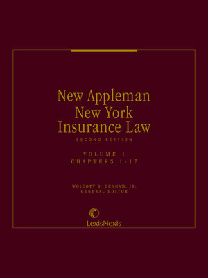 cover image of New Appleman New York Insurance Law